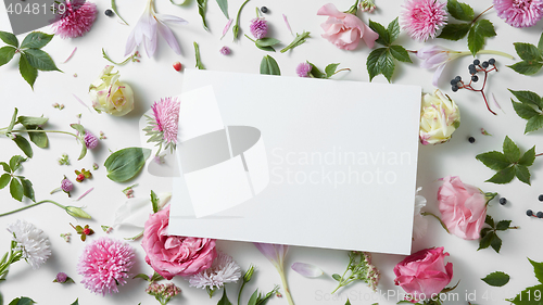 Image of Beautiful spring floral frame