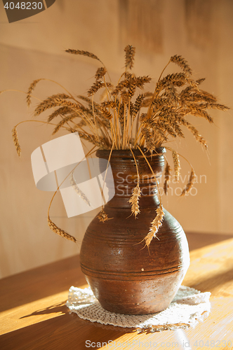 Image of wheats and old jug