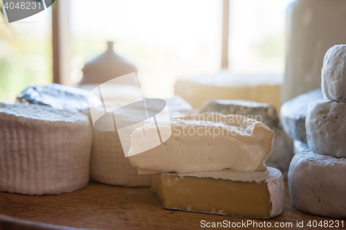 Image of Set of different cheese