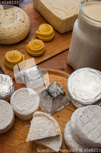 Image of Set of different cheese