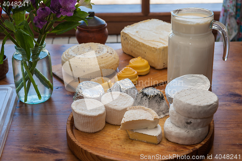 Image of Set of different cheese