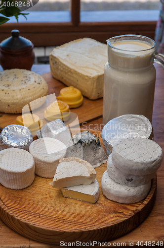 Image of Set of different cheese