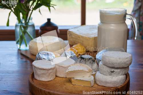 Image of Set of different cheese