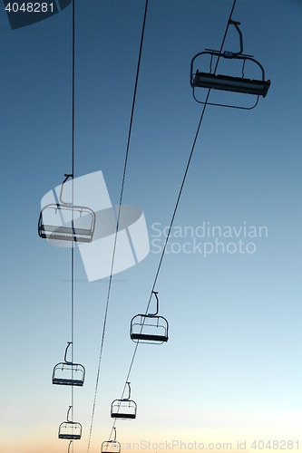 Image of Ski lift from below