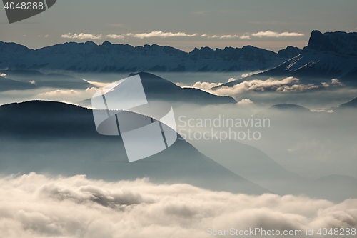 Image of Mountains cloudy landscape