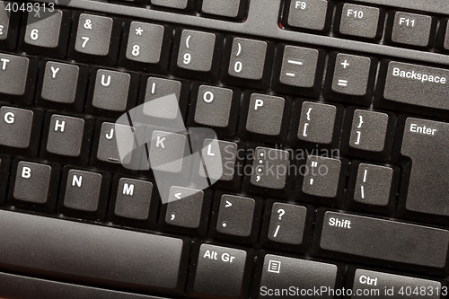 Image of Black Keyboard Detail
