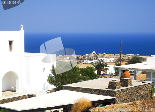 Image of Greek Island Sifnos view  Aegean Mediterranean Sea with typical 