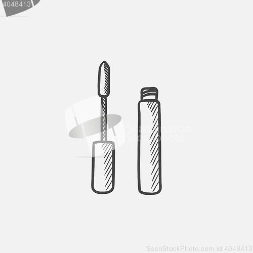 Image of Mascara sketch icon.