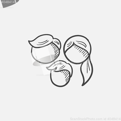 Image of Family sketch icon.