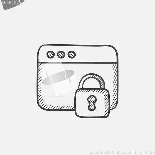 Image of Security browser sketch icon.