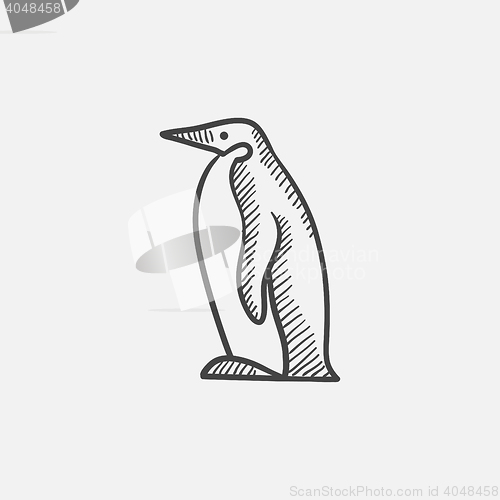 Image of Penguin sketch icon.