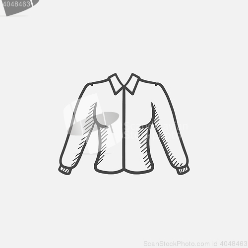 Image of Female blouse sketch icon.