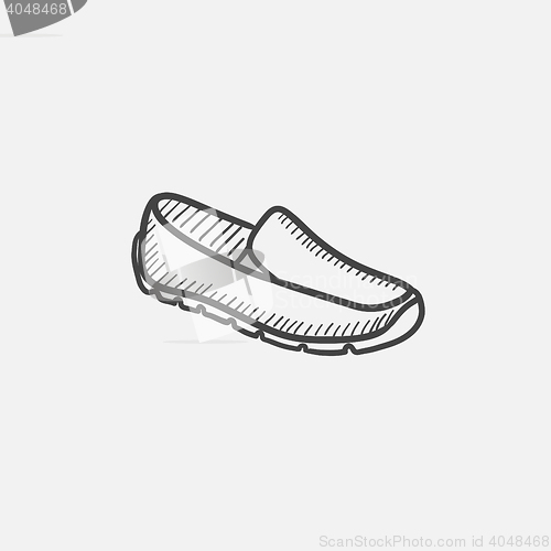 Image of Male shoe sketch icon.