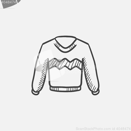 Image of Sweater sketch icon.