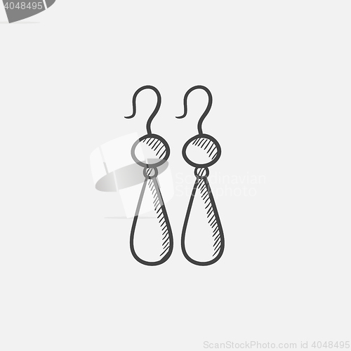 Image of Pair of earrings sketch icon.