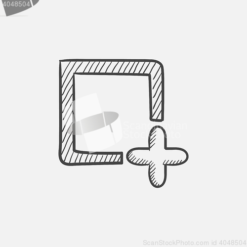 Image of Add file sketch icon.