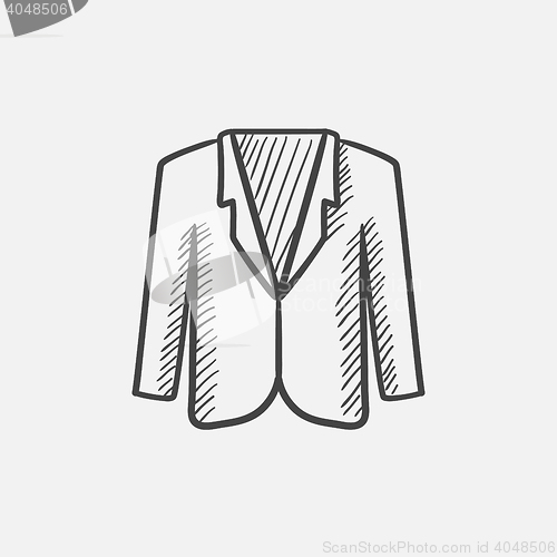 Image of Male jacket sketch icon.