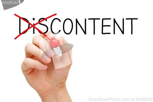 Image of Content Not Discontent Concept