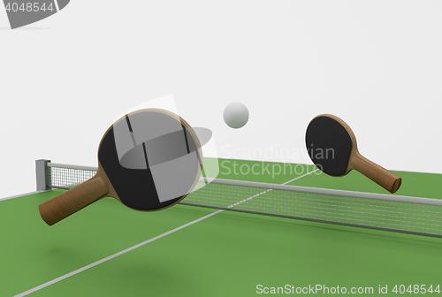 Image of ping pong and table