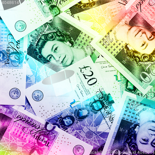 Image of Pound currency background - Rainbow