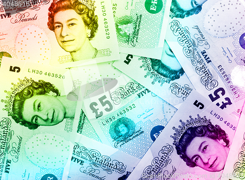 Image of Pound currency background - Rainbow