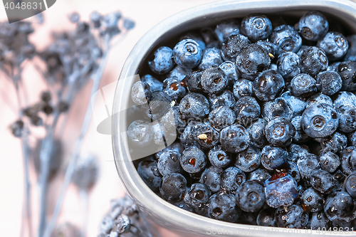 Image of Blueberries In A Cup