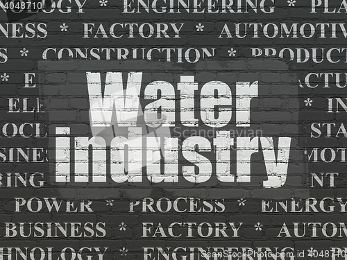 Image of Industry concept: Water Industry on wall background