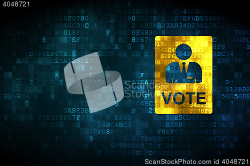 Image of Politics concept: Ballot on digital background