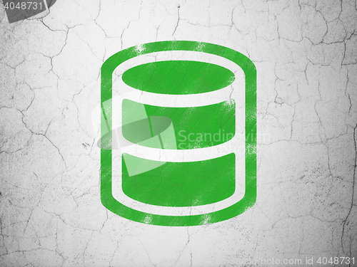 Image of Programming concept: Database on wall background