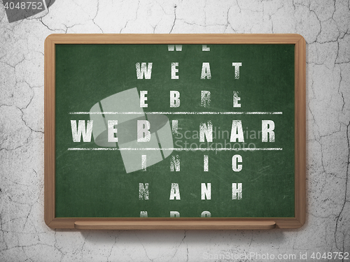Image of Studying concept: Webinar in Crossword Puzzle
