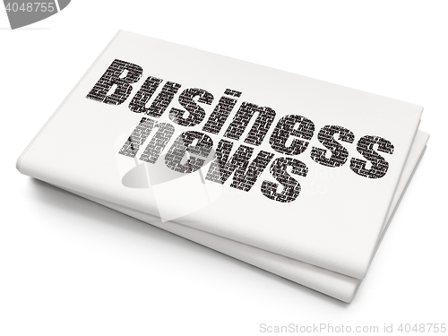 Image of News concept: Business News on Blank Newspaper background