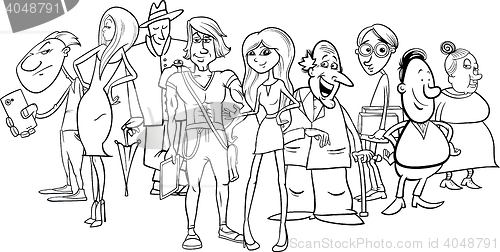 Image of people group cartoon illustration