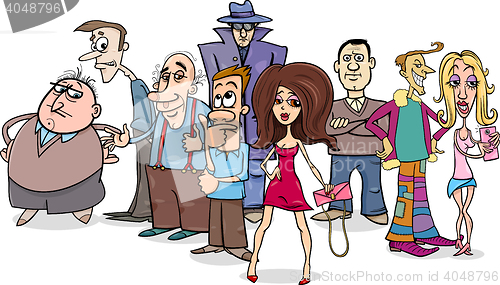 Image of people group cartoon