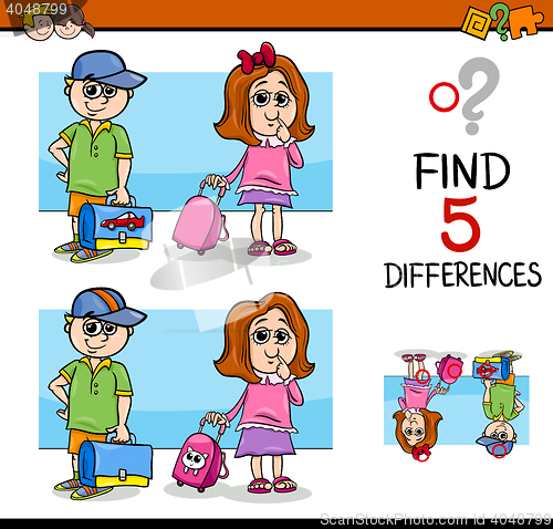 Image of differences activity for children