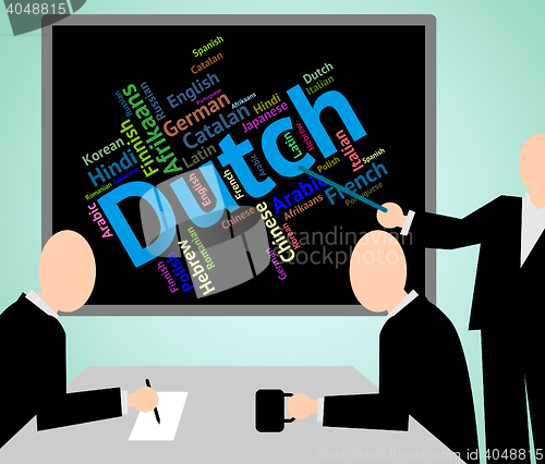 Image of Dutch Language Shows The Netherlands And International