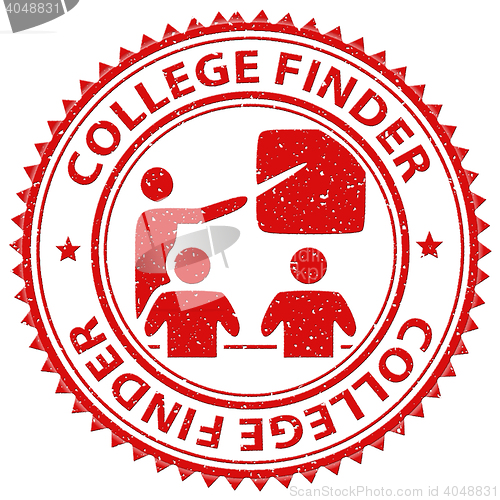 Image of College Finder Indicates Search For And Choose