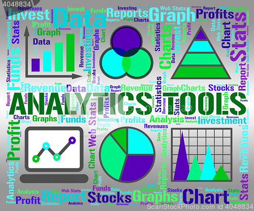 Image of Analytics Tools Represents Business Graph And App