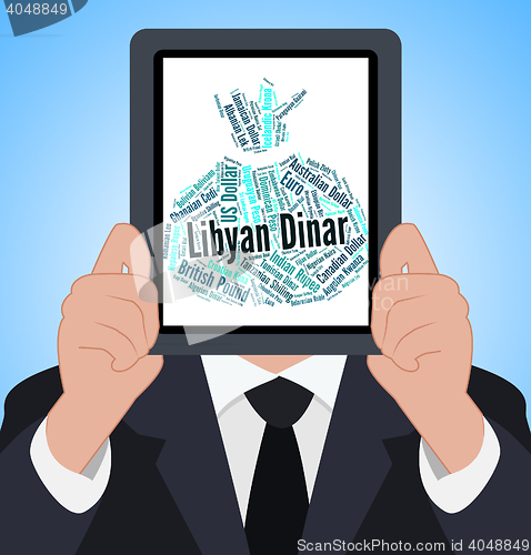 Image of Libyan Dinar Means Currency Exchange And Coin