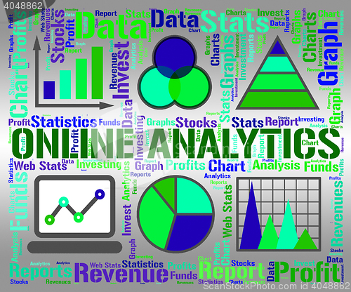 Image of Online Analytics Shows Web Site And Chart