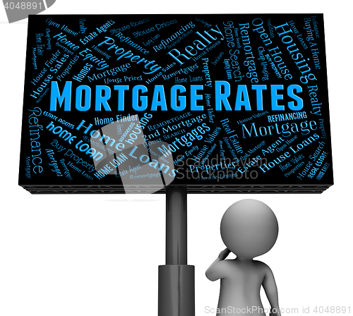 Image of Mortgage Rates Represents Home Loan And Board