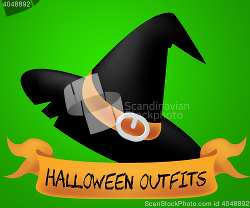 Image of Halloween Outfits Represents Trick Or Treat And Autumn