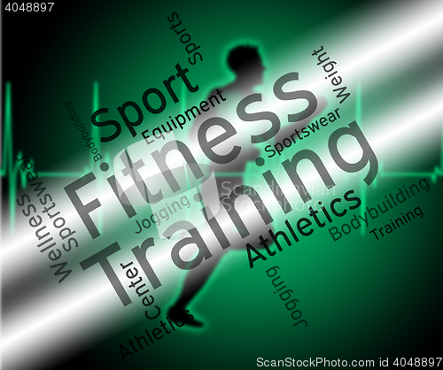 Image of Fitness Training Represents Physical Activity And Exercise