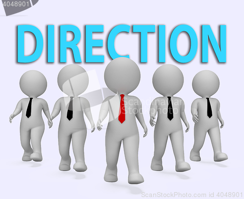 Image of Direction Businessmen Means Aim Businessman And Entrepreneurs 3d