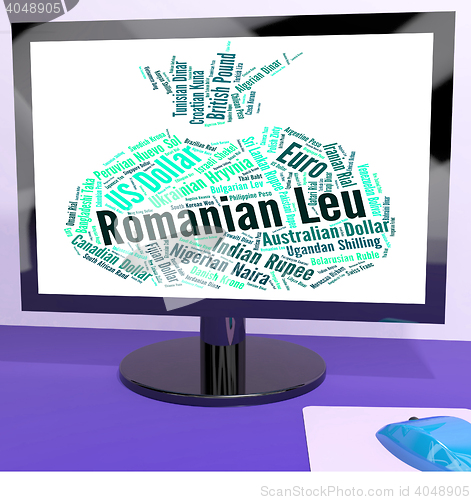 Image of Romanian Leu Shows Foreign Currency And Banknotes