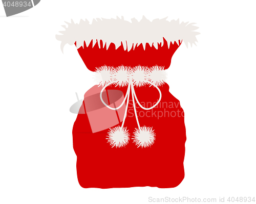 Image of Santa Claus bag isolated on white