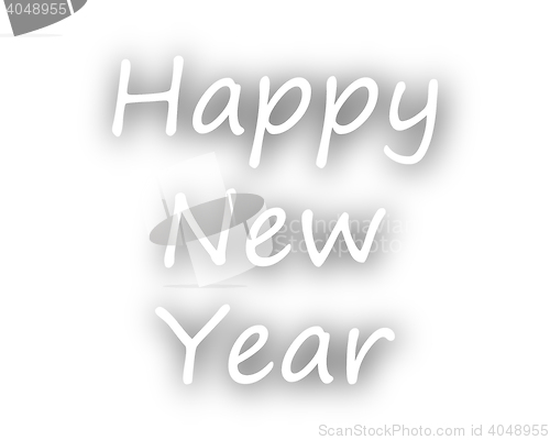 Image of Happy New Year on white