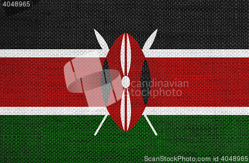 Image of Flag on old linen