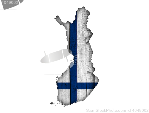 Image of Map and flag of Finland