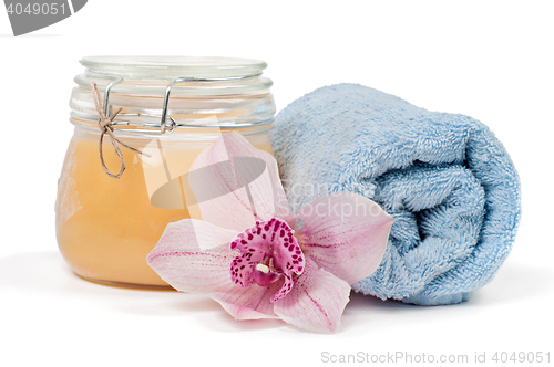 Image of Spa accessories on white background