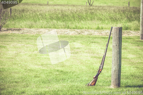 Image of Rifle at an outdoor shooting range